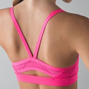 Lululemon Rise and Run Bra Neon Pink